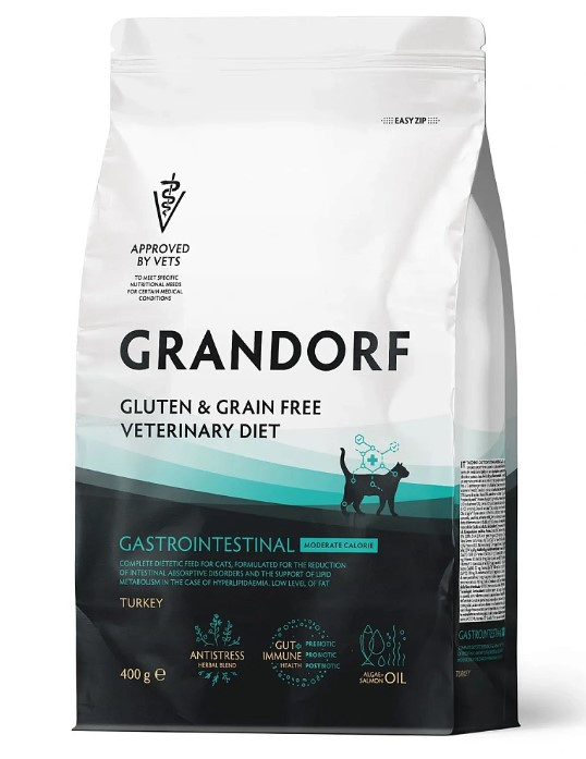 Сухой корм для кошек Grandorf Vet Cat Gastrointestinal Moderate Calorie (индейка)