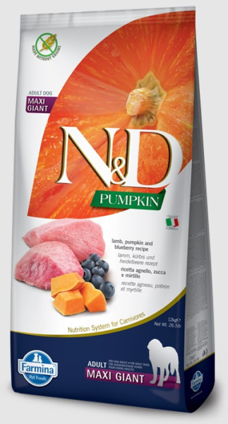 Питание для больших собак Farmina N&D GF Pumpkin Lamb & Blueberry Adult GIGANT & Maxi 