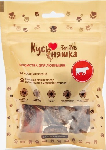 Лакомство для собак Кусьняшка Микс (легкое говяжье, становая жила)