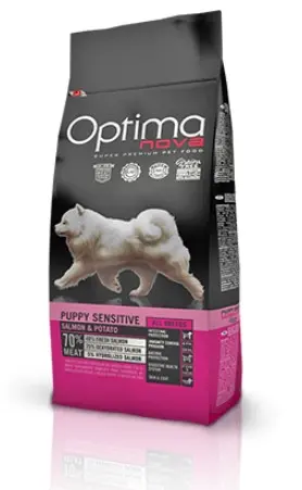 Каталог Сухой корм для щенков Optimanova Puppy Sensitive Salmon&Potato (чувствительный желудок) для собак
