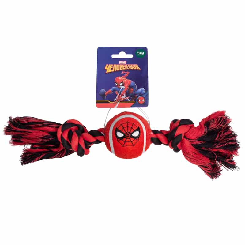 Игрушка для собак Triol-Disney Marvel Человек Паук «Верёвка и мяч» 350 мм (12111085)