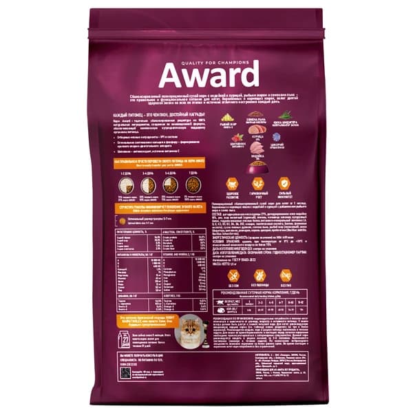 Рацион для котят Award Kitten Healthy growth (индейка, курица)