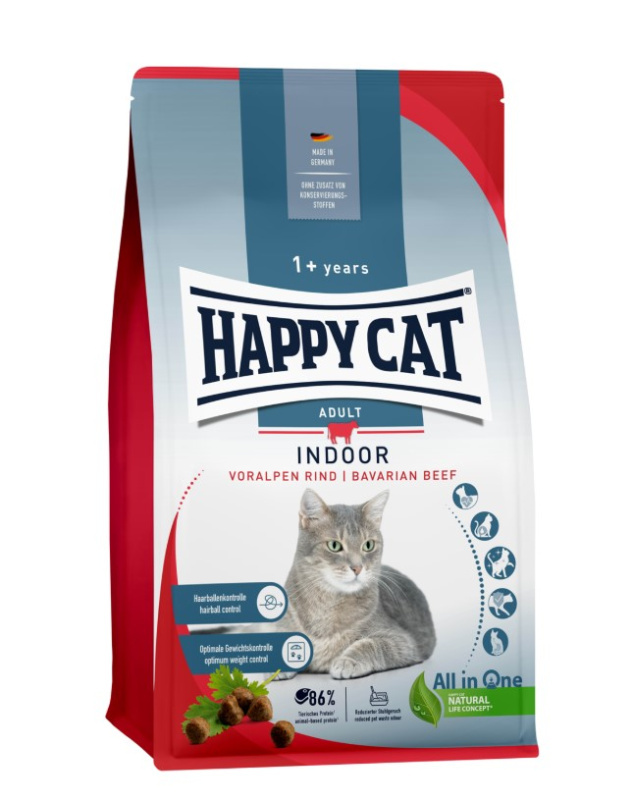 Сухой корм для кошек Happy Cat Indoor VoralpenRind (говядина)