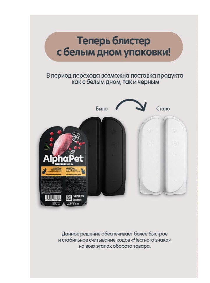 Влажный корм для кошек AlphaPet Superpremium Adult Cat в соусе (кролик, черника)
