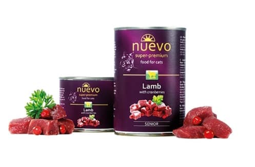 Влажный рацион для пожилых кошек NUEVO Senior Lamb & Cranberries (ягненок, клюква)