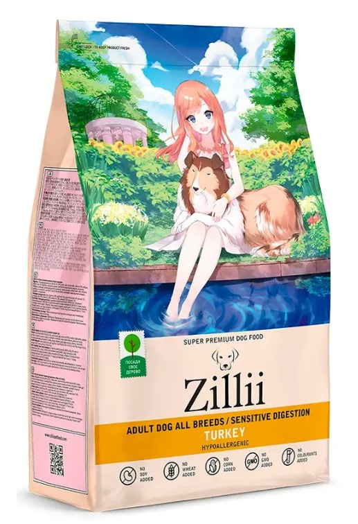 Каталог Сухой корм для собак ZILLII Sensitive Digestion Adult Dog (индейка) для собак
