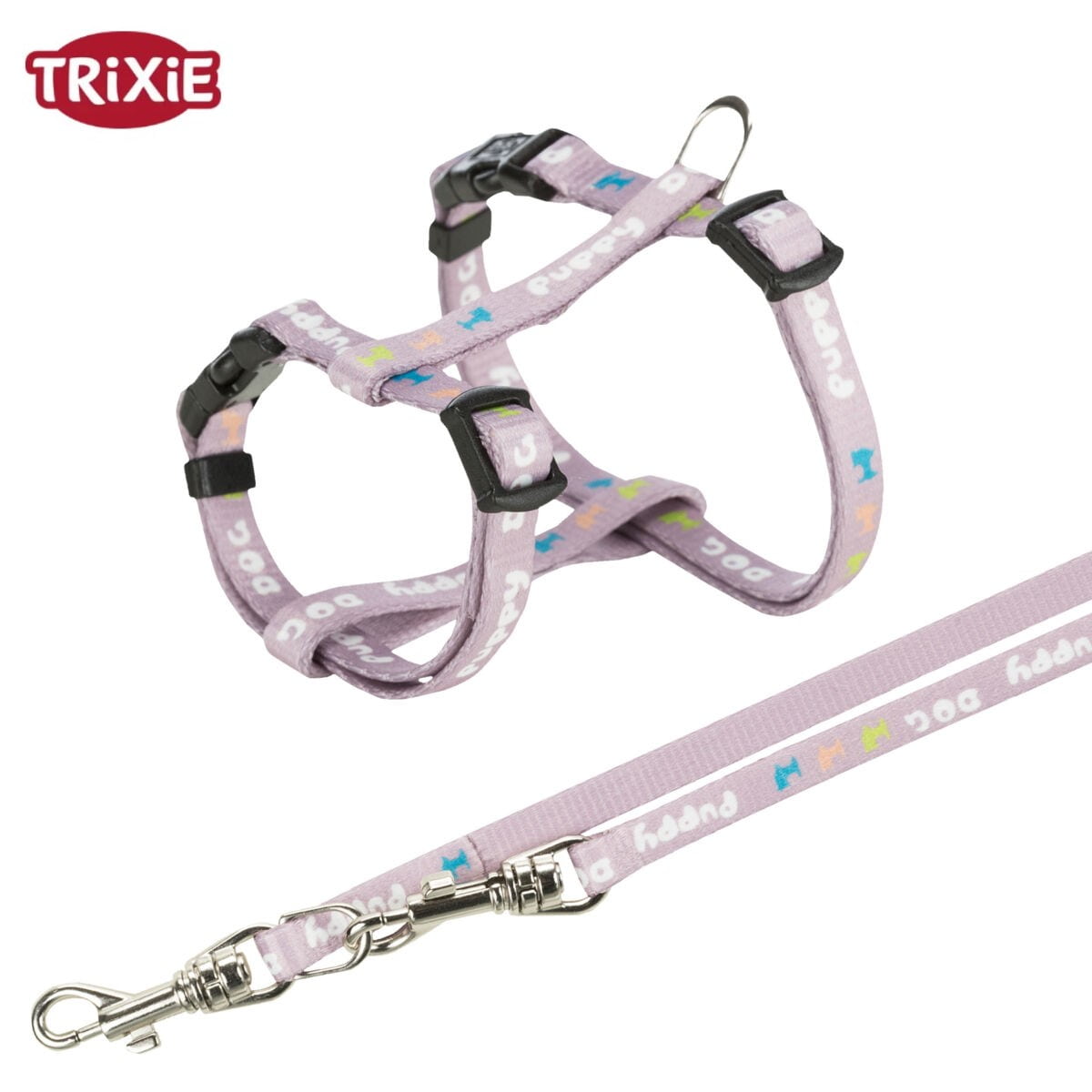 Шлея с поводком для щенков TRIXIE Junior (светло-сиреневый)