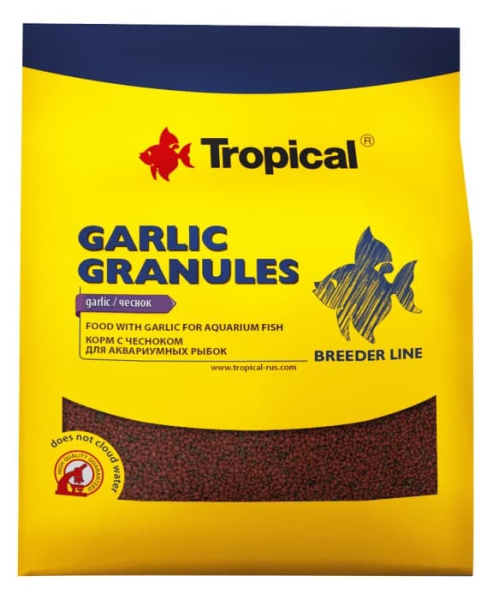 Смесь для декоративных рыбок Tropical Garlic Granules Breeder Line