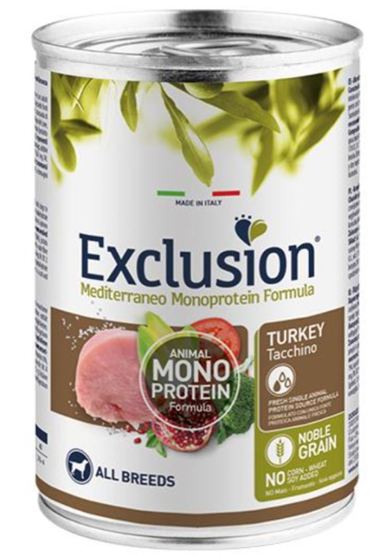 Консервы для собак Exclusion Monoprotein Formula Adult Dog (индейка) 