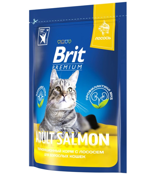 Сухой корм для кошек Brit Premium Cat Salmon (лосось)