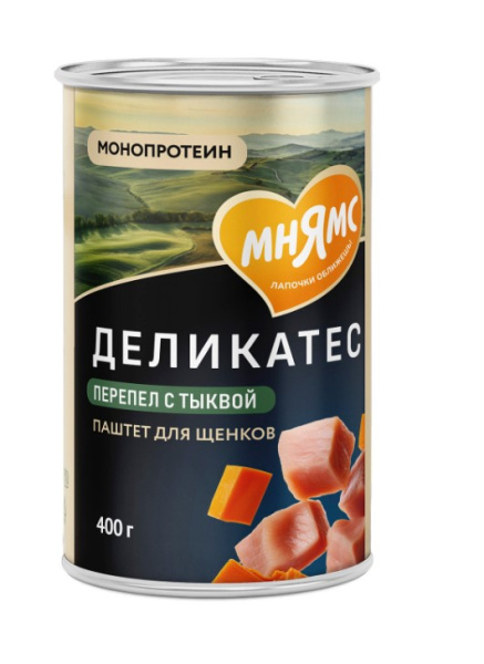 Влажное питание для щенков Мнямс Потофё по-провански (перепел с тыквой)