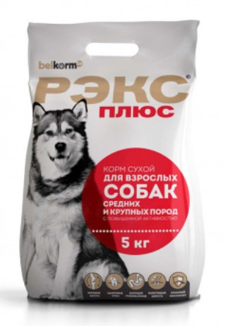 Каталог Сухой корм для собак средних и крупных пород РЭКС плюс Large & Medium Adult для собак