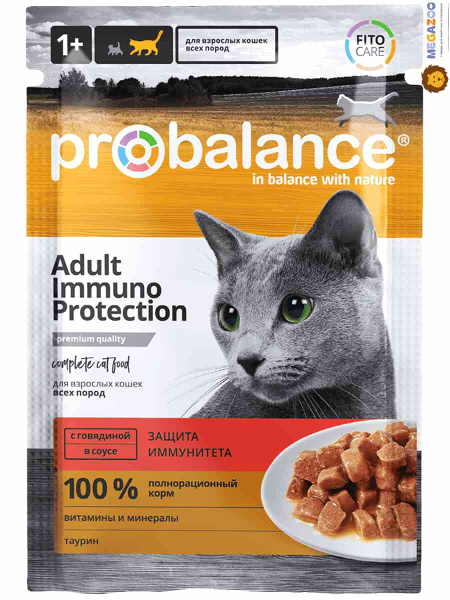 Консервированный корм для кошек ProBalance Immuno Protection Cat (говядина в соусе)