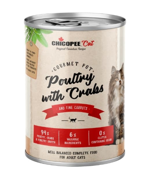 Еда для кошек Chicopee Gourmet Adult Cat (домашняя птица, крабы)