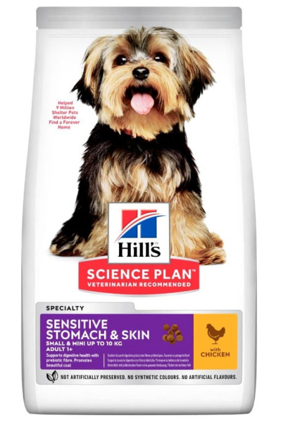 Каталог Сухой корм для собак Hill's Science Plan Sensitive Stomach & Skin Small & Mini (курица) для собак