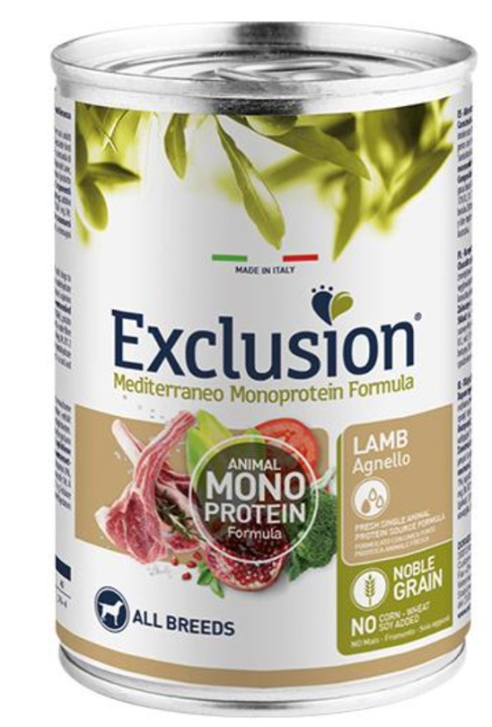 Консервы для собак Exclusion Monoprotein Formula Adult Dog (ягненок) 
