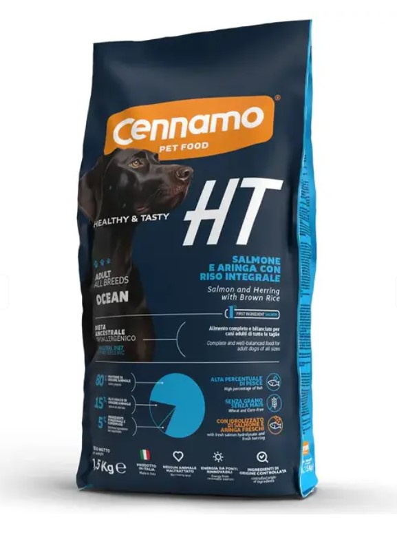 Каталог Сухой корм для собак Cennamo Superpremium HT Adult All Breeds Ocean (лосось ,сельдь, бурый рис) для собак