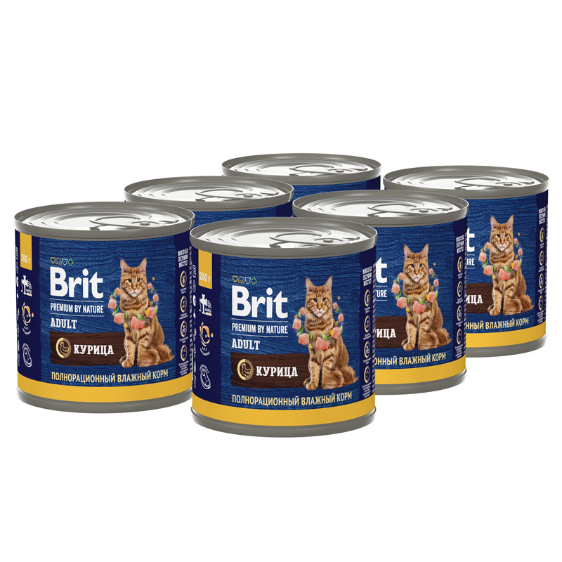 Brit Premium консервы для взрослых кошек (курица)