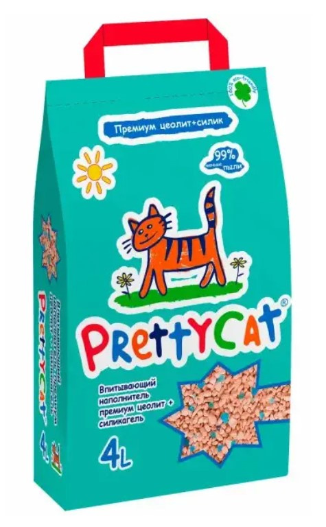 Наполнитель PrettyCat впитывающий глиняный Premium с део-кристаллами