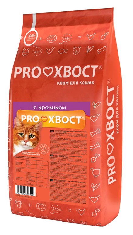 Сухой корм для кошек PROхвост Adult (кролик)