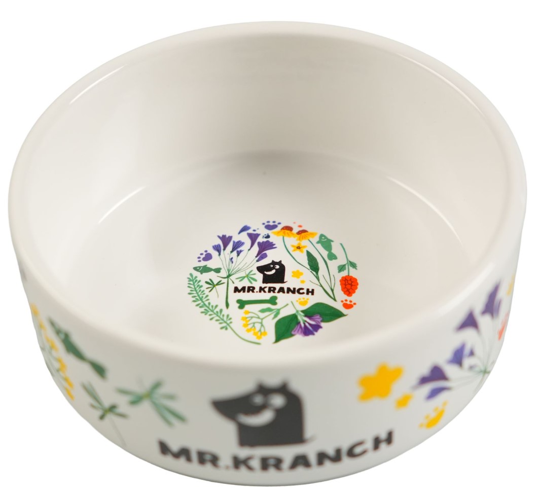 Миска для собак Mr.Kranch керамическая Цветы Прованса 420 мл.