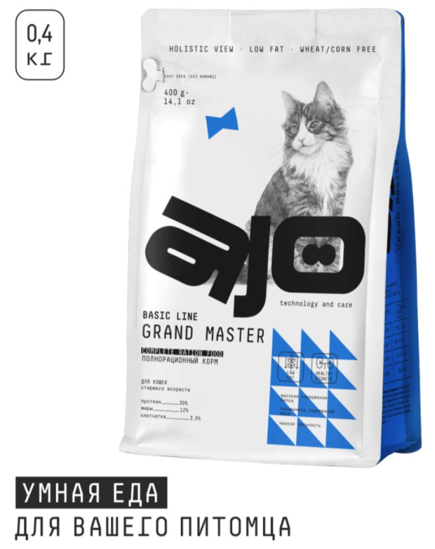 Сухой корм для кошек AJO Basic Line Grand Master Adult Cat