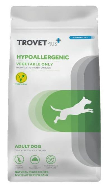 Каталог Сухой корм для собак Trovet Plus Hypoallergenic Vet Diet Adult (свежие овощи) для собак