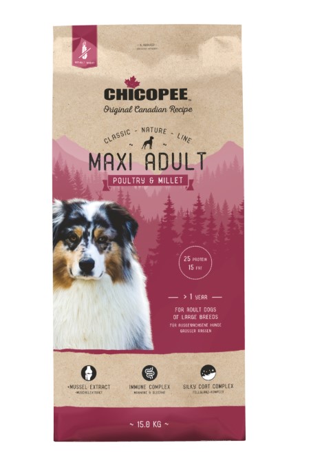 Каталог Сухой корм для собак Chicopee CNL Maxi Adult (птица, просо) для собак