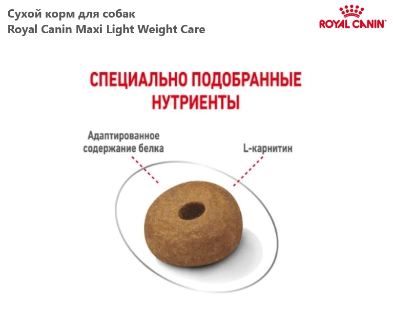 Каталог Сухой корм для собак Royal Canin Maxi Light Weight Care для собак