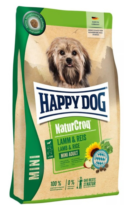 Каталог Сухой корм для собак мелких пород Happy Dog NaturCroq Lamm&Reis Adult Mini (ягненок, рис) для собак