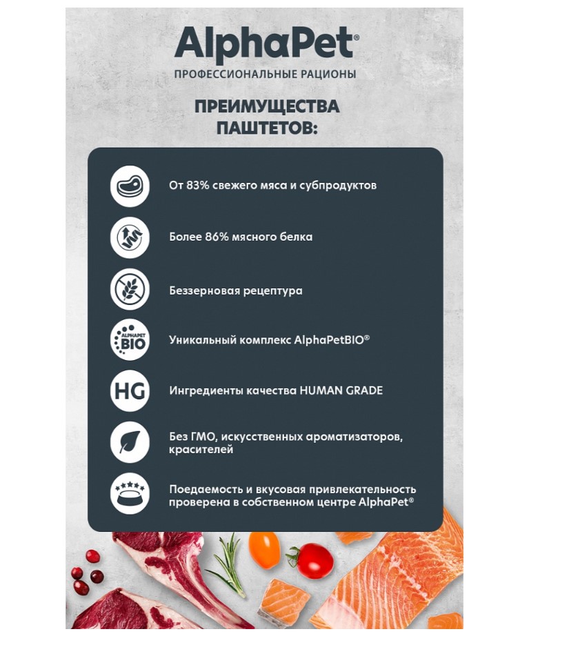 Влажный корм для собак AlphaPet Superpremium Adult Dog (говядина)