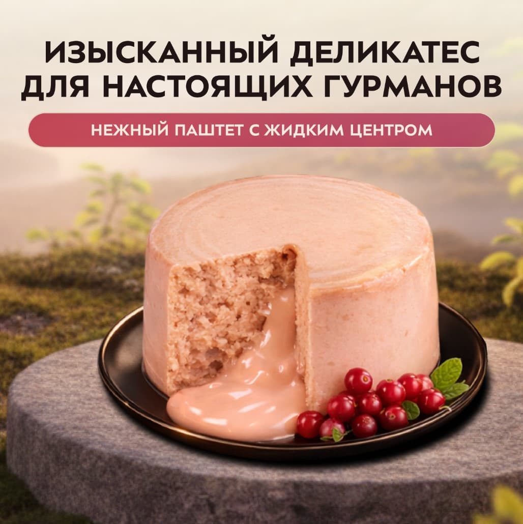 Влажный корм для стерилизованных кошек Мнямс Деликатес Фондан Adult Cat (курица, клюква)