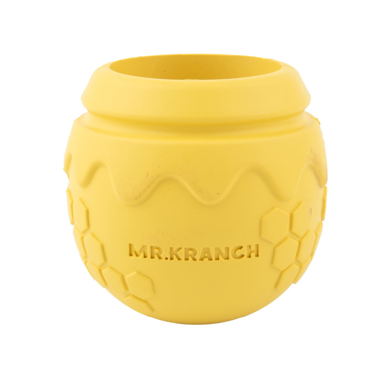 Игрушка Mr.Kranch для собак Медовый горшочек 9*8 см желтая с ароматом сливок
