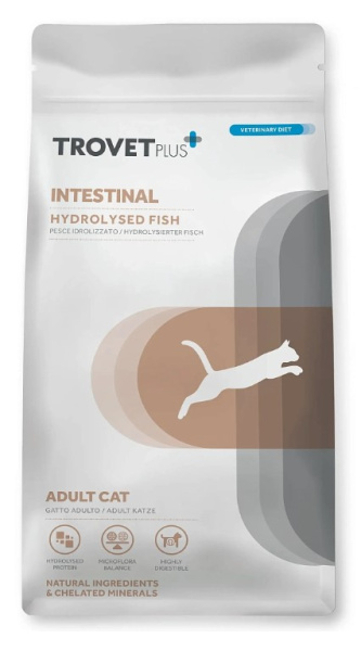 Сухой корм для кошек Trovet Plus Intestinal Hydrolised Vet Diet Adult (белая рыба)