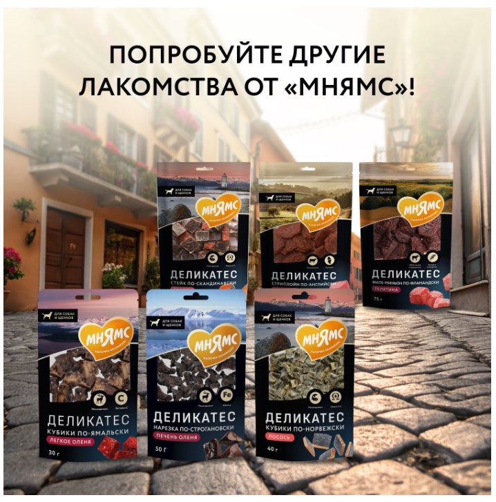 Лакомство для собак Мнямс Деликатес Пармская косточка 