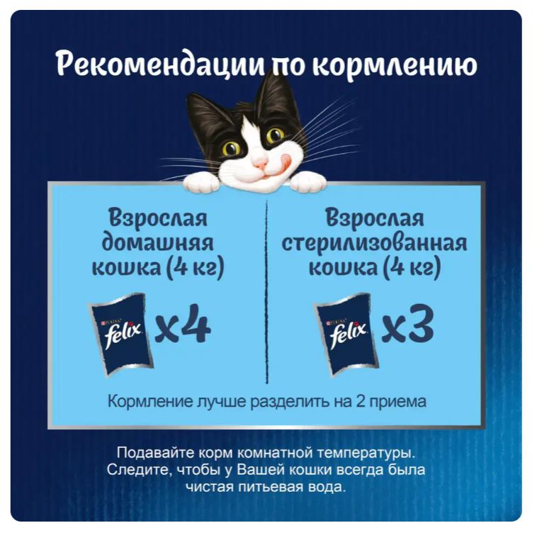 Влажный корм для кошек Felix Аппетитные кусочки (индейка в желе)