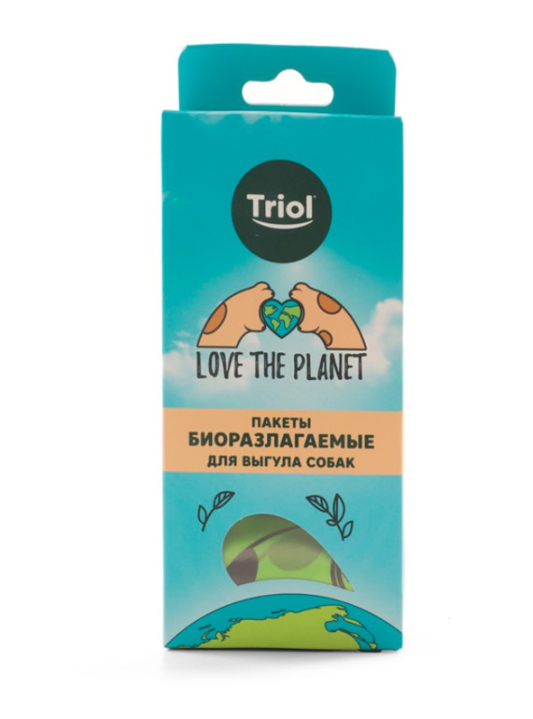 Triol Пакеты биоразлагаемые для выгула собак, LOVE THE PLANET 