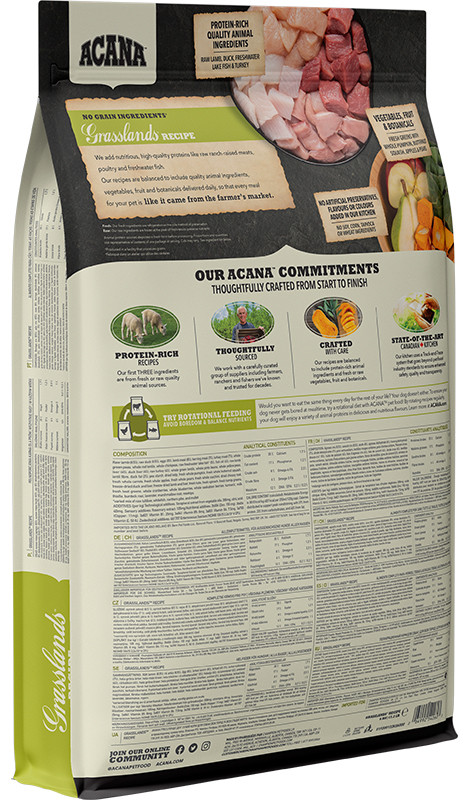 Каталог Сухой корм для собак ACANA GRASSLANDS для собак