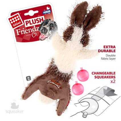 Игрушка для собак "GiGwi" "Заяц,шкурка" (75353)