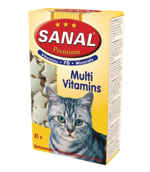 Мультивитаминное лакомство для кошек премиум Sanal 50 г.