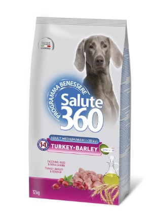 Каталог Сухой корм для собак PET360 SALUTE Adult Dog (индейка, ячмень) для собак