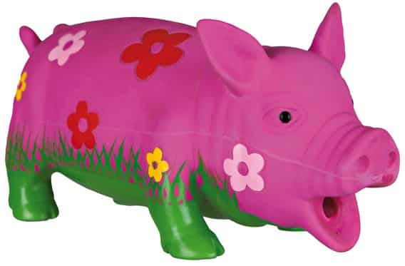 Игрушка для собак "TRIXIE" "Свинка с цветами" со звуком 20 см (35185)