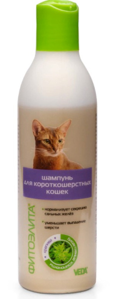 Фитоэлита шампунь для короткошерстных кошек для кошек