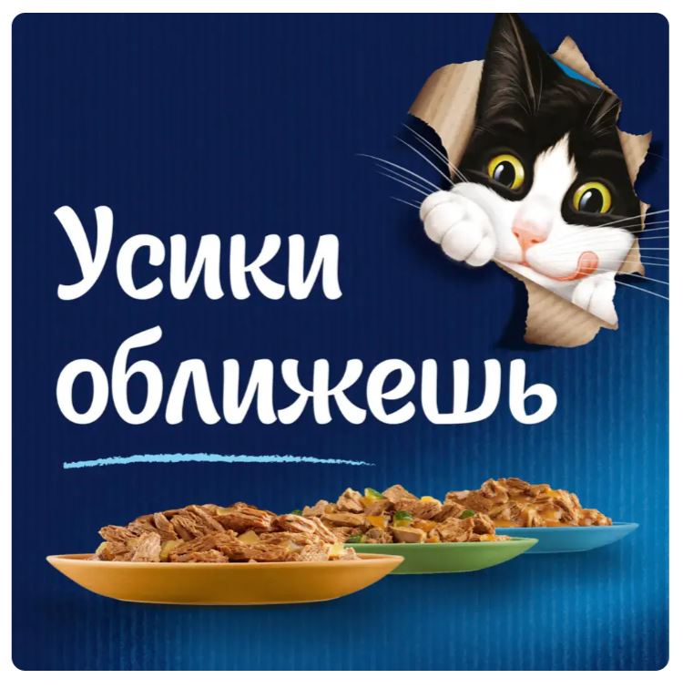 Влажный корм для кошек Felix Аппетитные кусочки (индейка в желе)