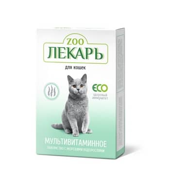 Мультивитаминное лакомство для кошек "Здоровый иммунитет" "ZOOЛЕКАРЬ" 90 таб