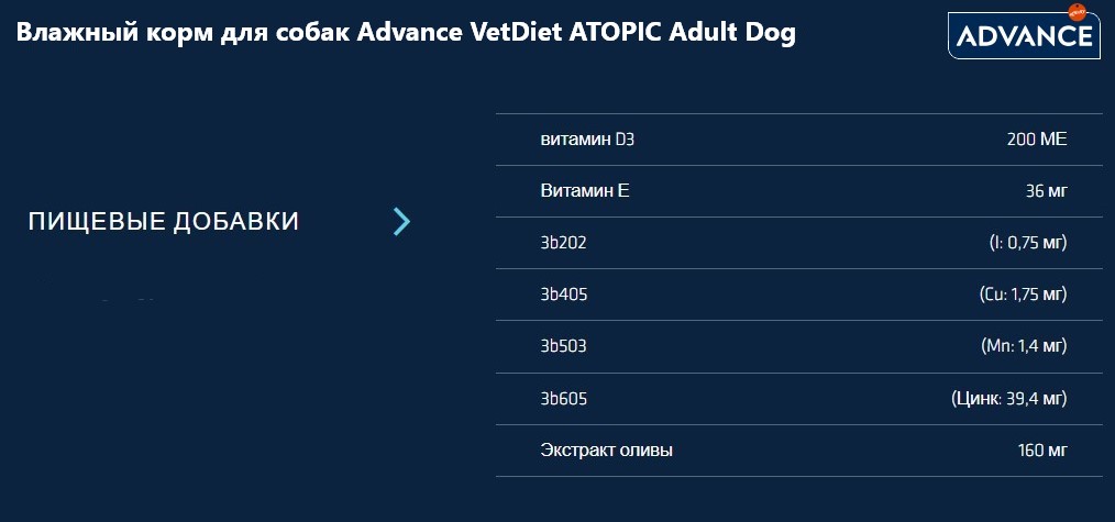 Влажный корм для собак Advance VetDiet ATOPIC Adult Dog Mini