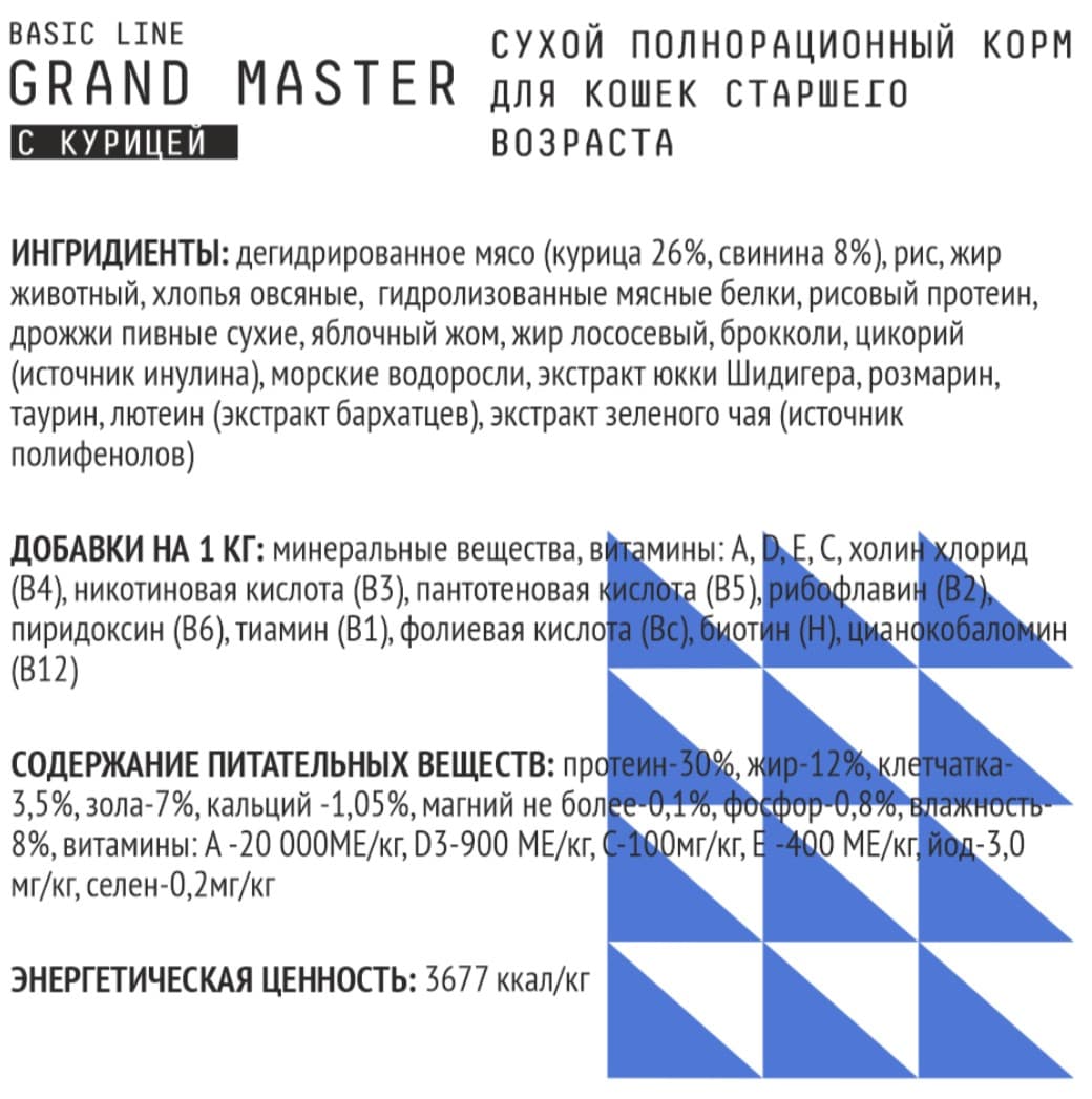 Сухой корм для кошек AJO Basic Line Grand Master Adult Cat
