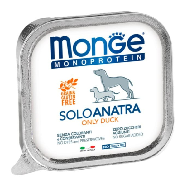 Паштет для собак Monge Dog Monoprotein Adult Duck (утка)