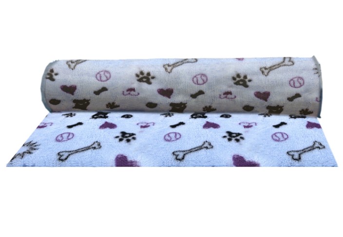 Коврик меховой ProFleece Mr.Kranch 1х1,6м голубой/черный/лиловый