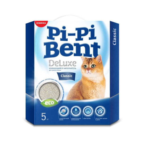 Наполнитель Pi-Pi Bent DeLuxe Classic для кошачьего лотка 